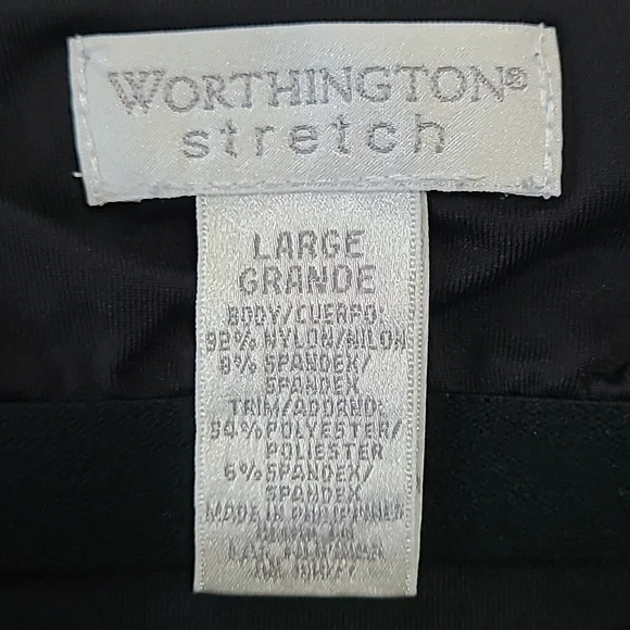 Worthington Stretch Camisole Shelf Bra Black Cami Adjustable Straps Lg - Picture 10 of 10